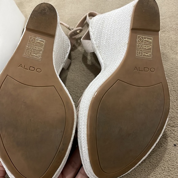 Aldo nude/white wedge heels - size 11 - Picture 3 of 5